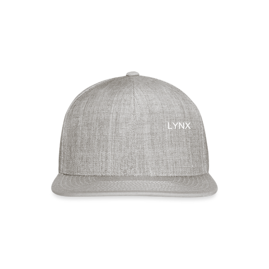 LYNX Text Snapback Baseball Cap - heather gray