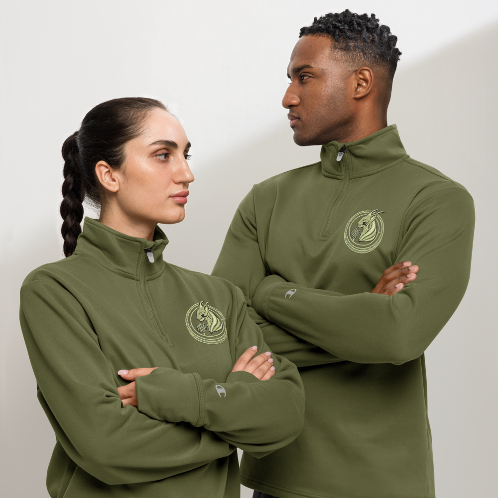 Medallion Lynx Quarter zip pullover